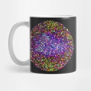 Abstract Fractal Purple Red Yellow Green Marbled Pattern Mug